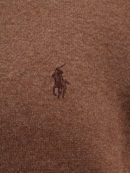 Regular fit responsible wool sweater with embroidered logo thumbnail