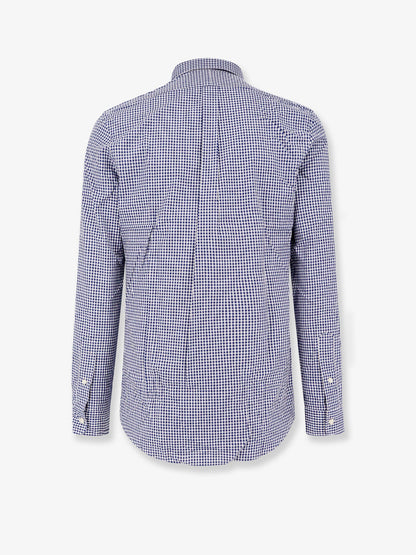 Slim fit buttoned-down stretch fabric shirt thumbnail