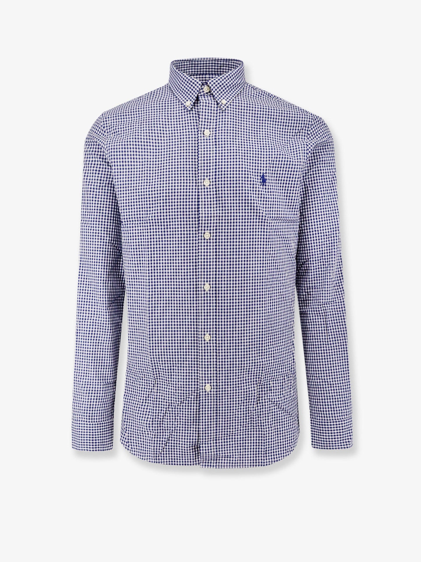 Slim fit buttoned-down stretch fabric shirt