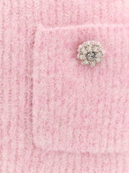 Alpaca blend skirt with jewel buttons thumbnail