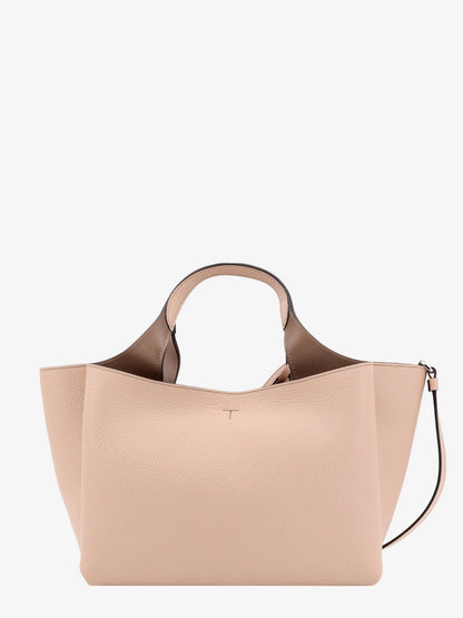 Leather handbag with T timeless detail thumbnail
