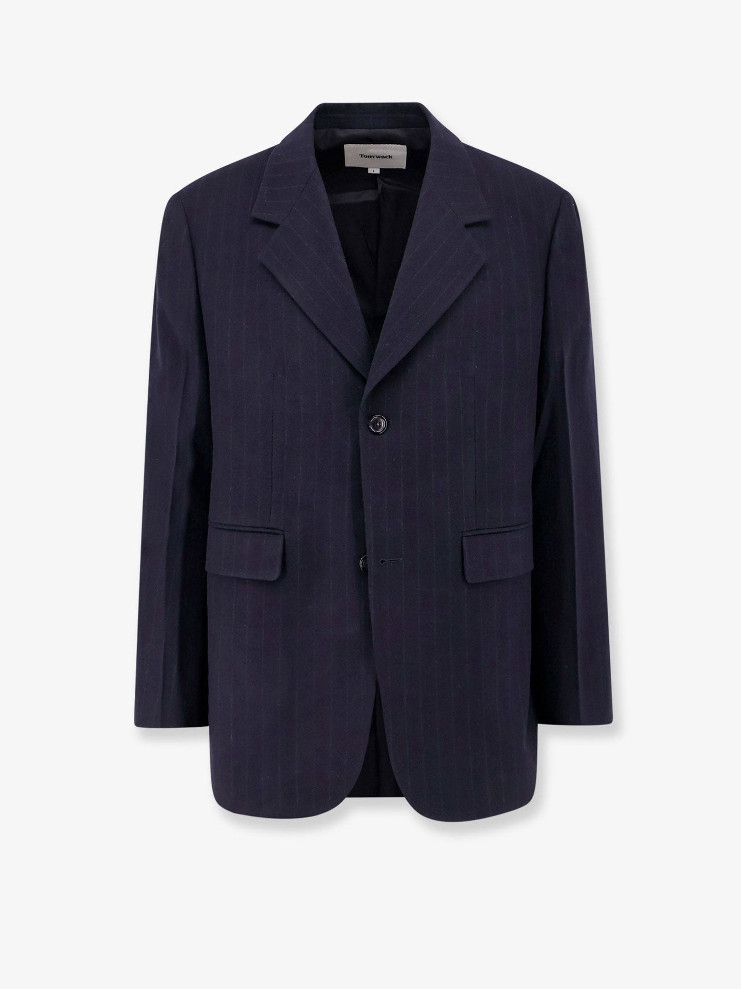 Wool blazer with striped motif