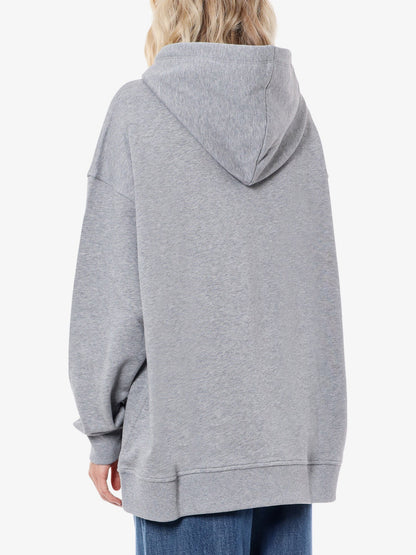 Valentino cotton sweatshirt with hood and metallic v detail thumbnail