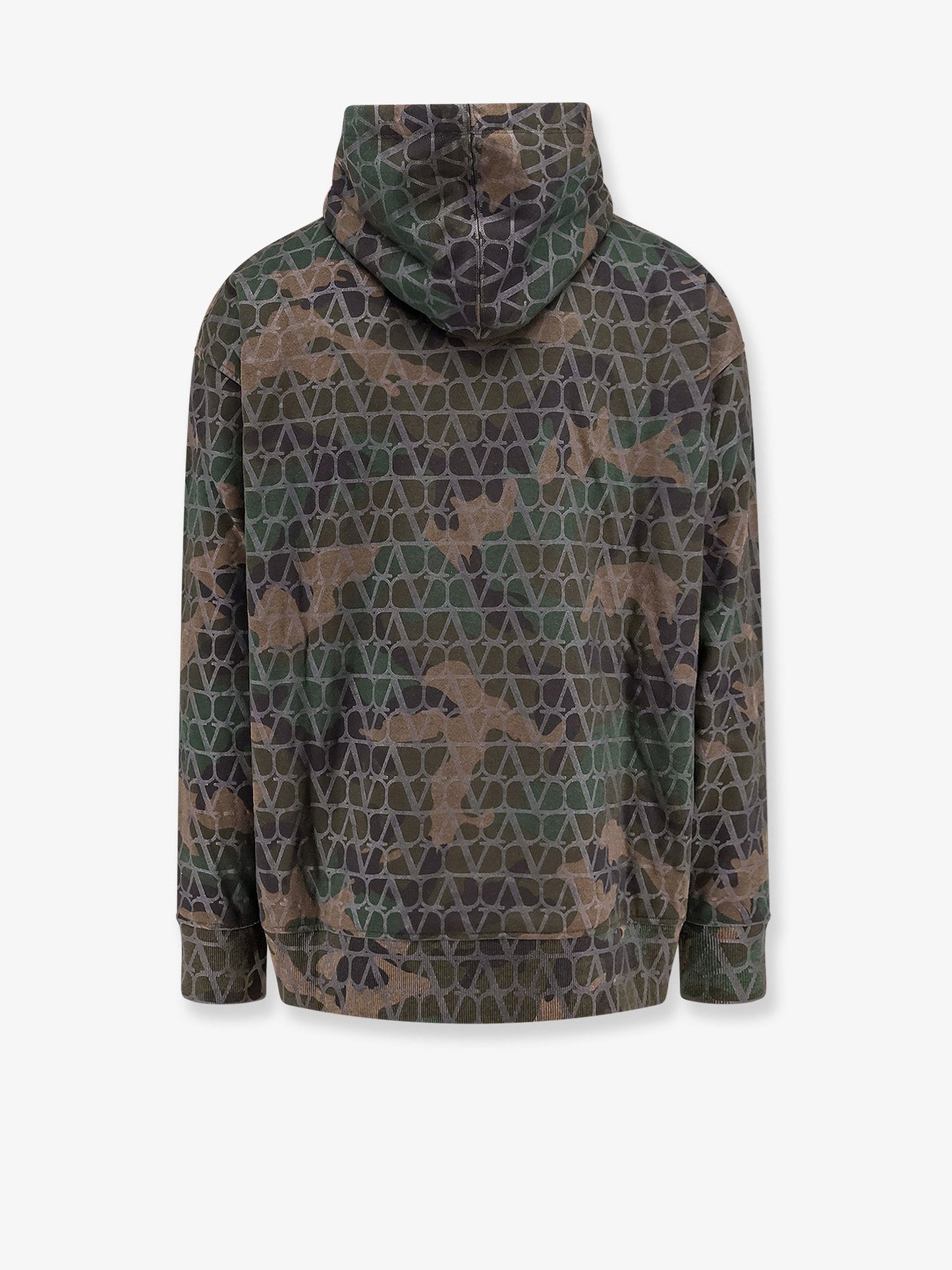 Jersey sweatshirt with toile iconographe camouflage print
