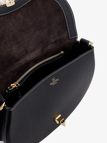 Leather shoulder bag with VLogo signature detail thumbnail