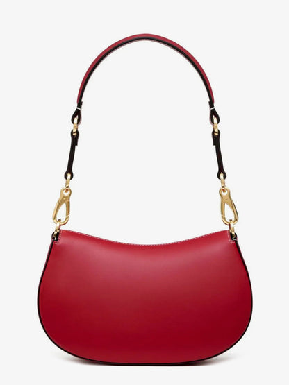 Leather shoulder bag with VLogo signature detail thumbnail