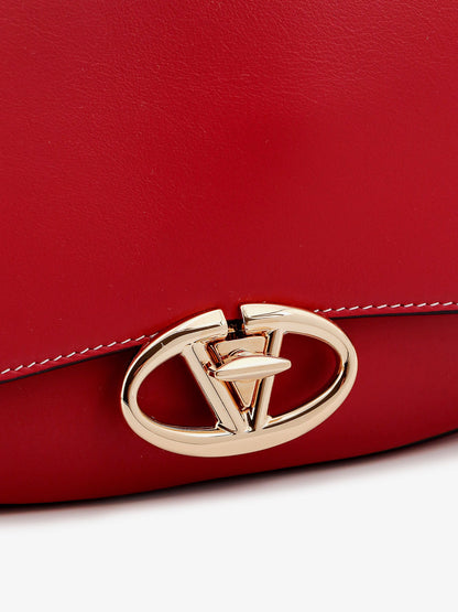 Leather shoulder bag with VLogo signature detail thumbnail
