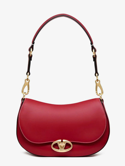Leather shoulder bag with VLogo signature detail thumbnail