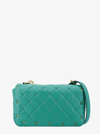 Matelassé leather shoulder bag with iconic studs thumbnail