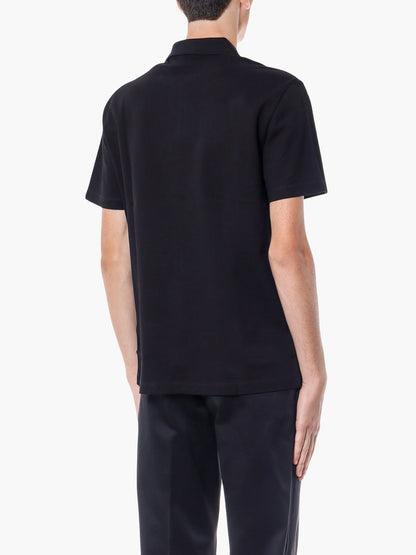 Cotton shirt polo with logoed label thumbnail