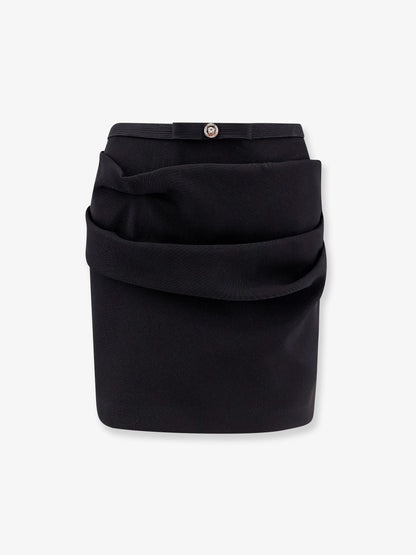 Responsible wool mini skirt with medusa detail thumbnail
