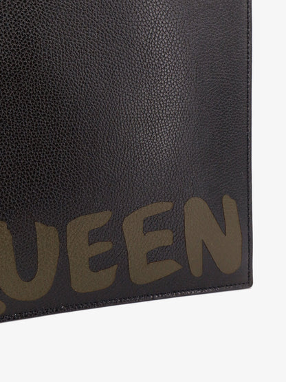 Leather clutch with mcqueen graffiti logo thumbnail