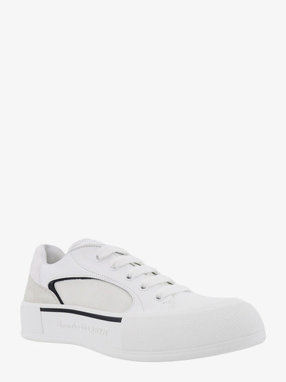 Leather and canvas sneakers thumbnail