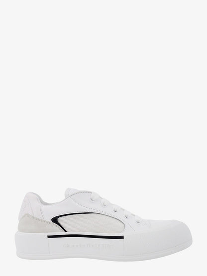Leather and canvas sneakers thumbnail