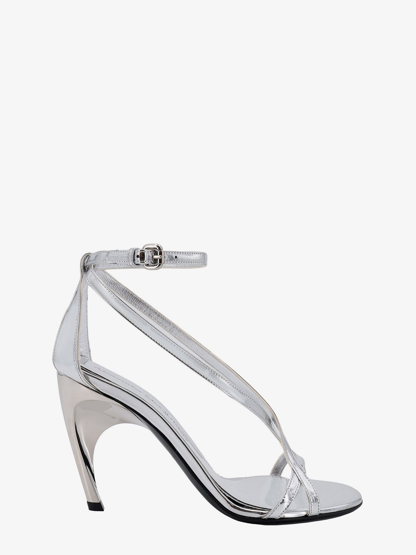Mirrored leather sandals