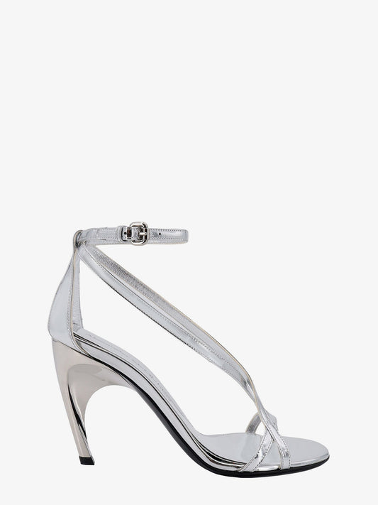 Mirrored leather sandals