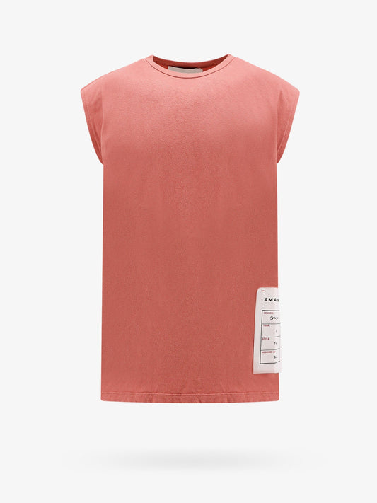 Cotton and linen top with logoed label