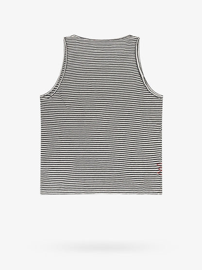 Linen and cotton tank top with striped motif thumbnail