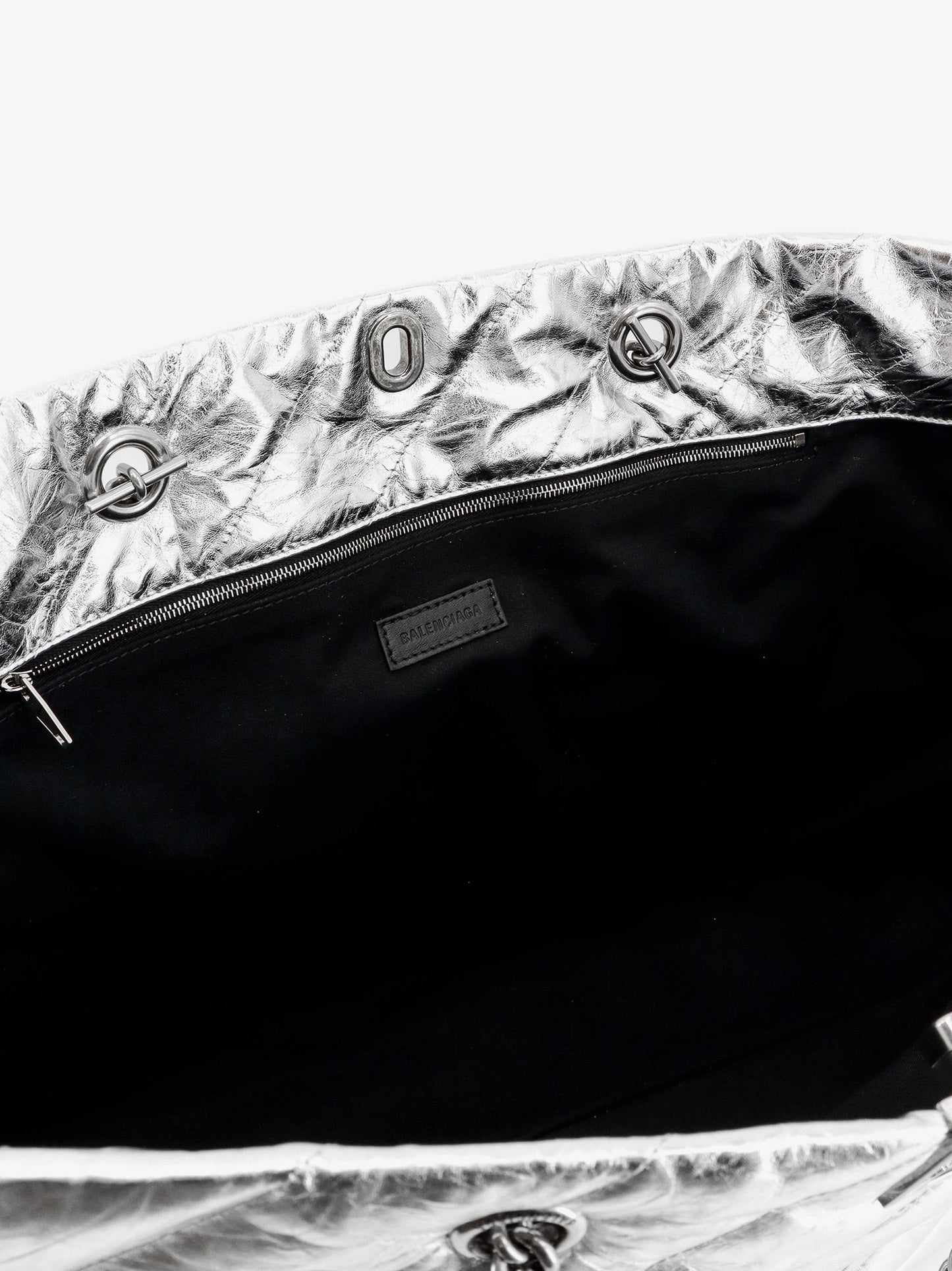 Borsa a spalla in pelle trapuntata con monogramma forntale