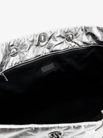 Borsa a spalla in pelle trapuntata con monogramma forntale thumbnail