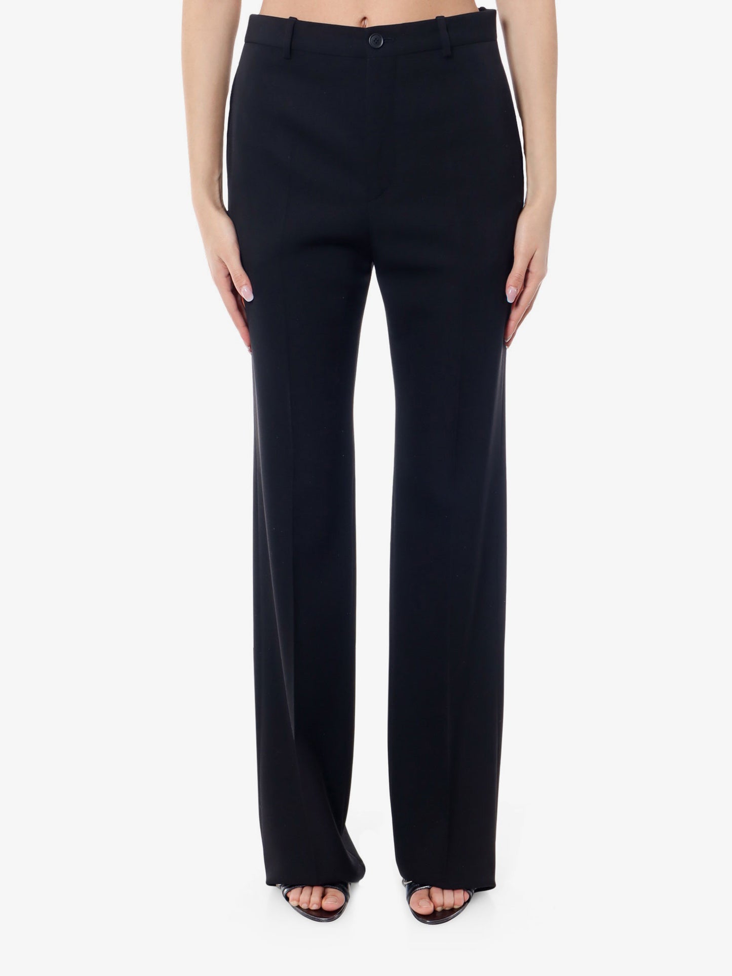 Pantaloni slim fit in lana