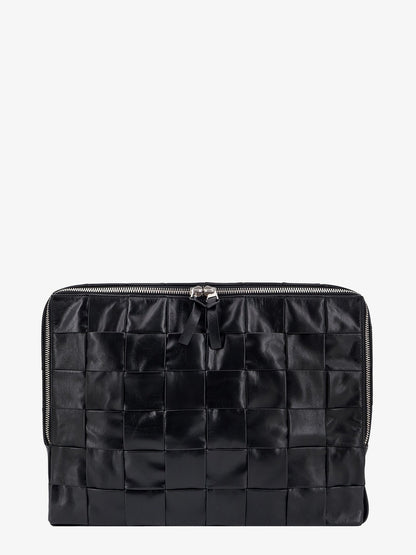 Clutch in pelle con motivo intrecciato thumbnail