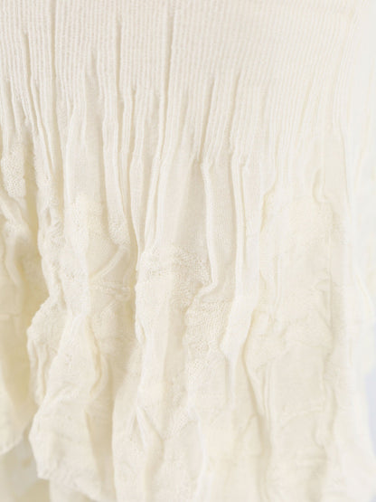 2 in 1 cotton blend skirt with floral embroidery thumbnail