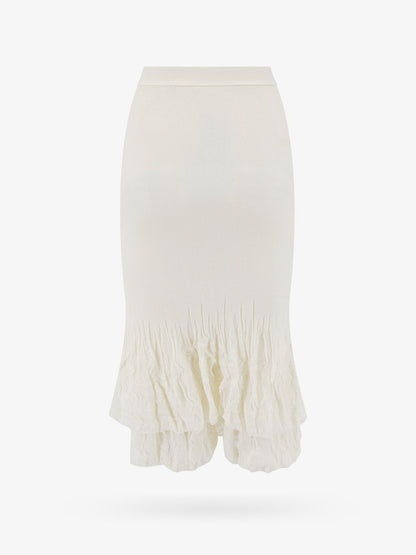 2 in 1 cotton blend skirt with floral embroidery thumbnail