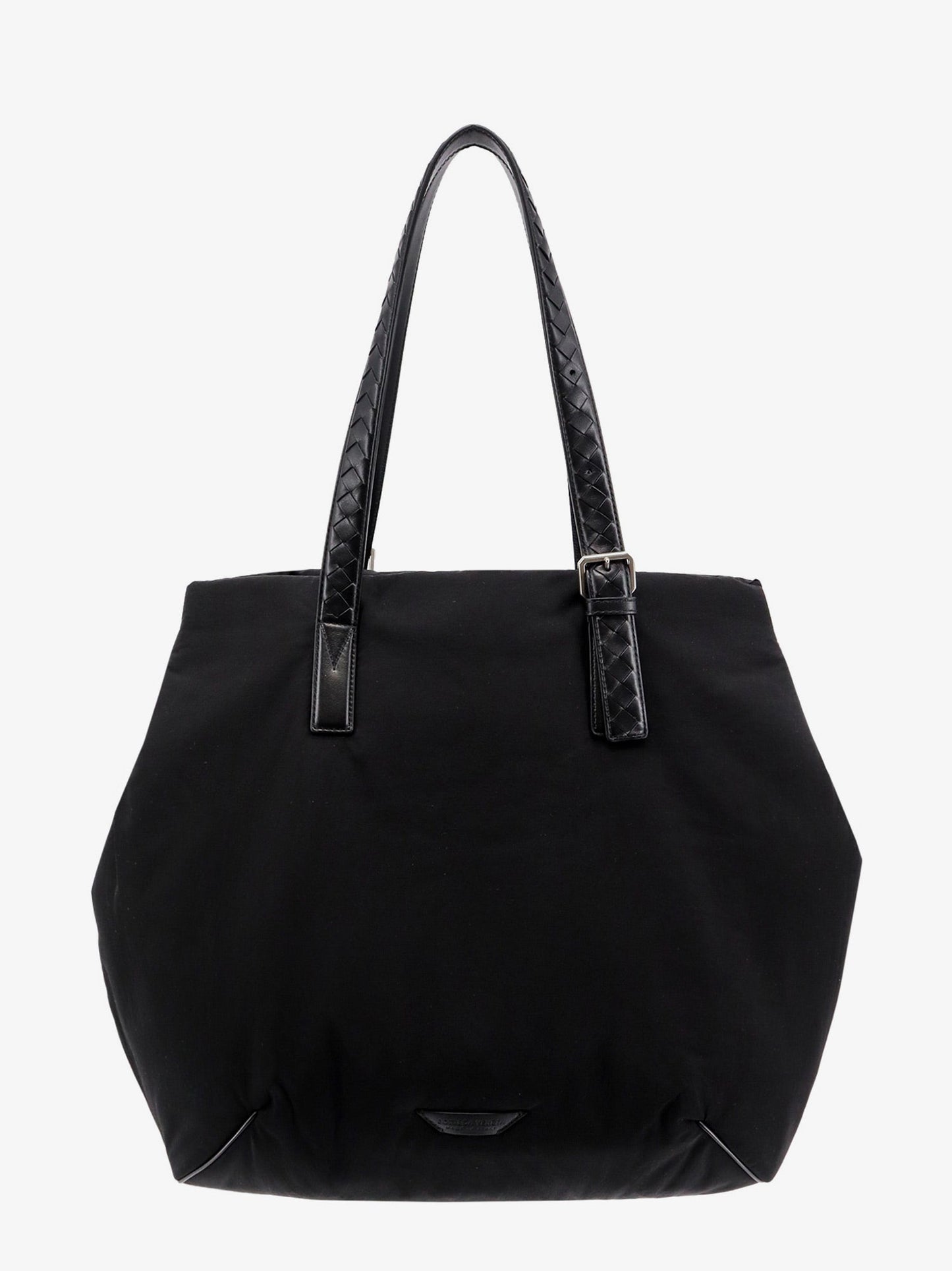 Borsa a spalla in nylon imbottito con patch logo