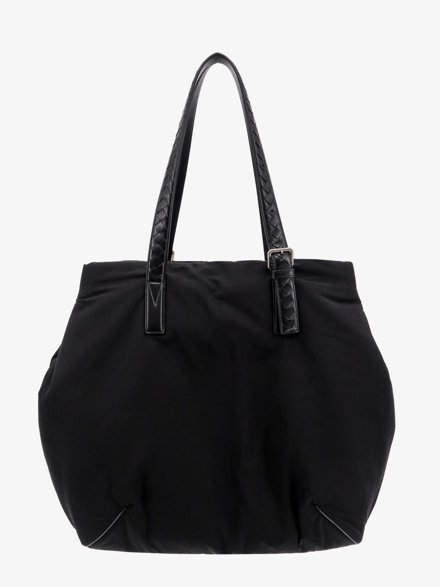 Borsa a spalla in nylon imbottito con patch logo
