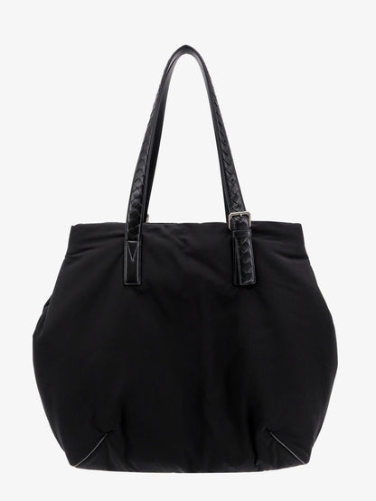 Borsa a spalla in nylon imbottito con patch logo thumbnail