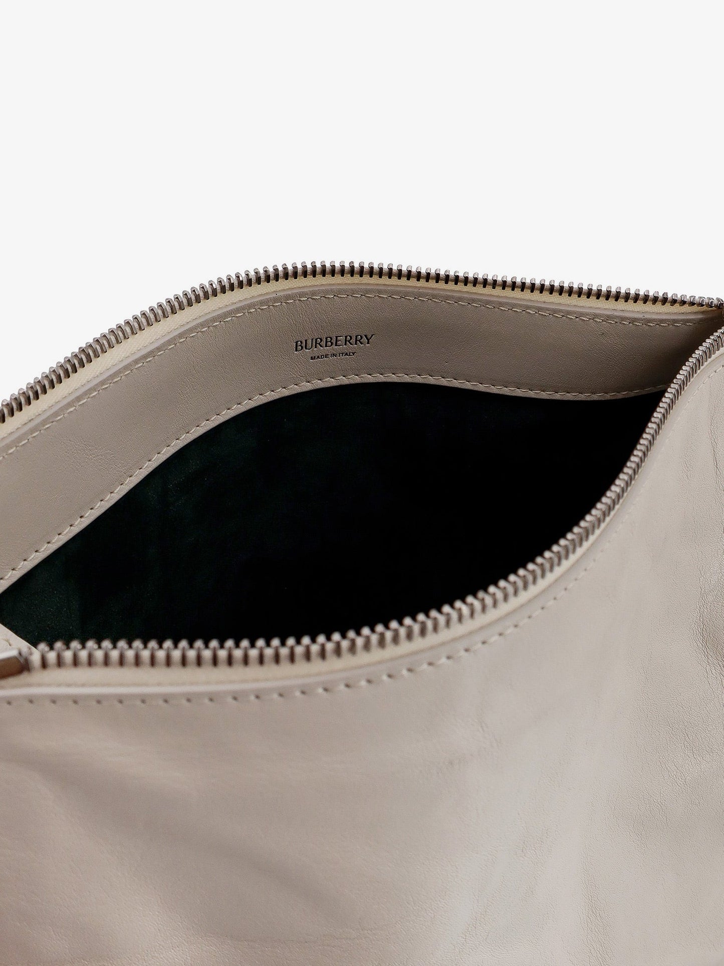 Leather shoulder bag with ekd detail