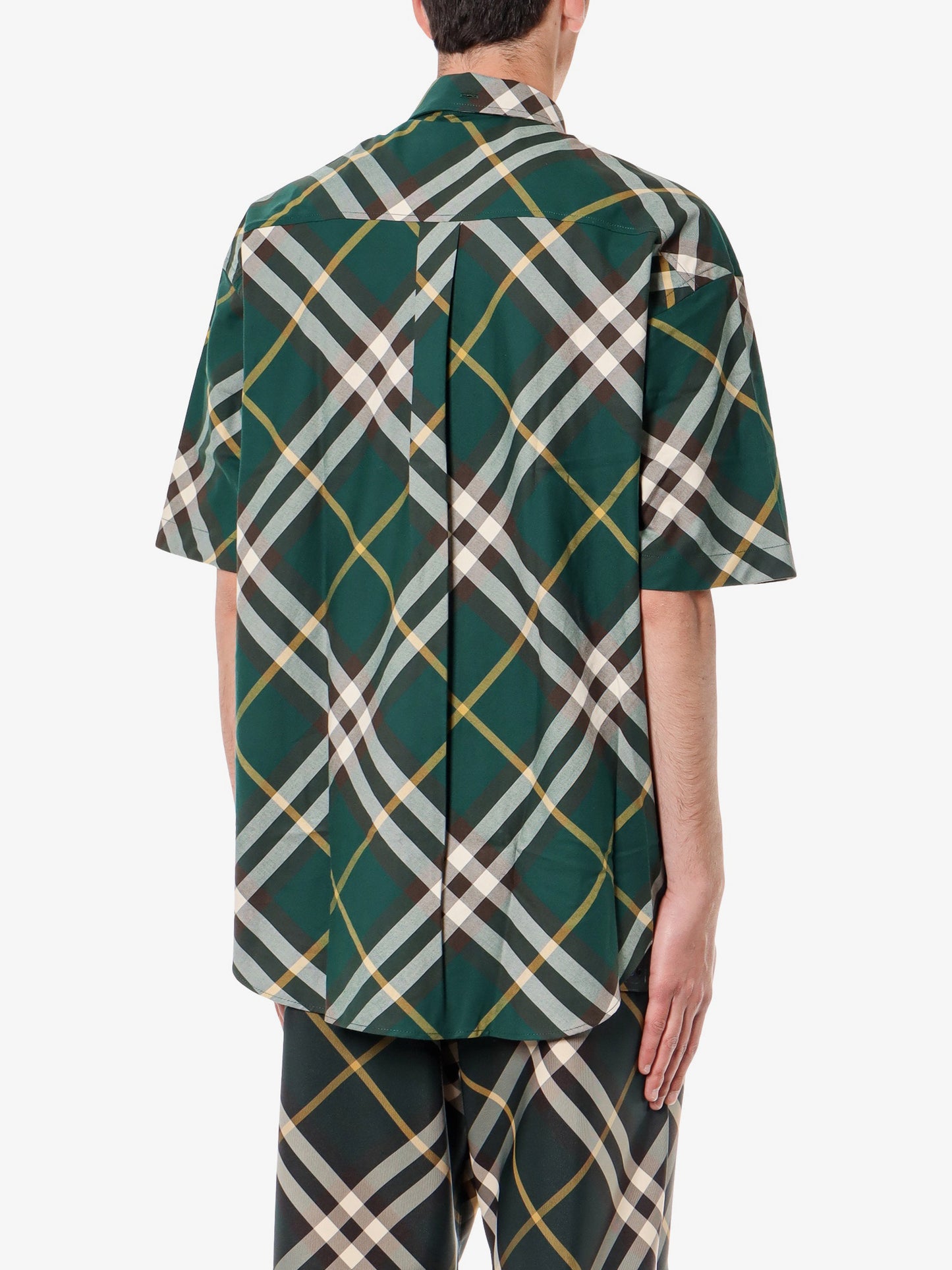 Cotton shirt with check motif