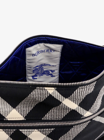 Messenger cotton blend bag with burberry check jacquard motif thumbnail