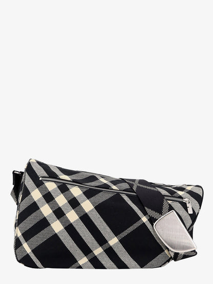 Messenger cotton blend bag with burberry check jacquard motif thumbnail