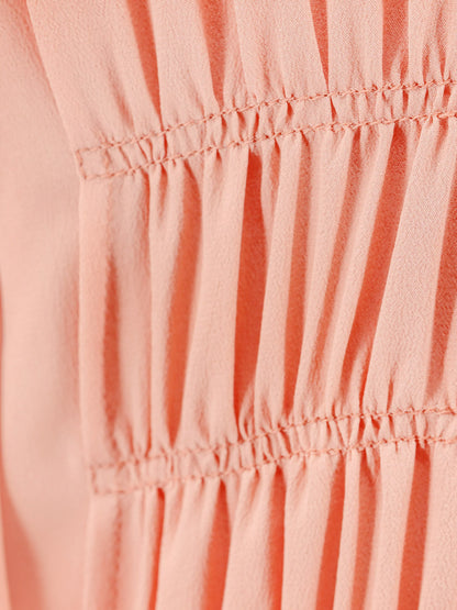 Silk dress with frontal drapery thumbnail