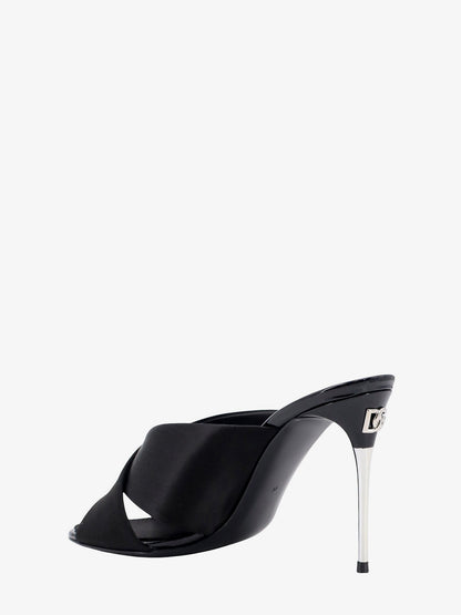 Satin sandals with back monogram thumbnail