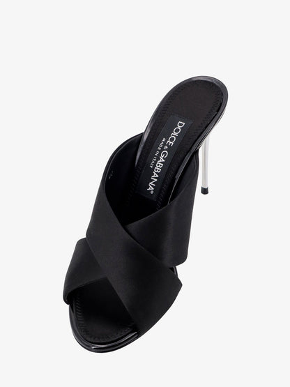 Satin sandals with back monogram thumbnail