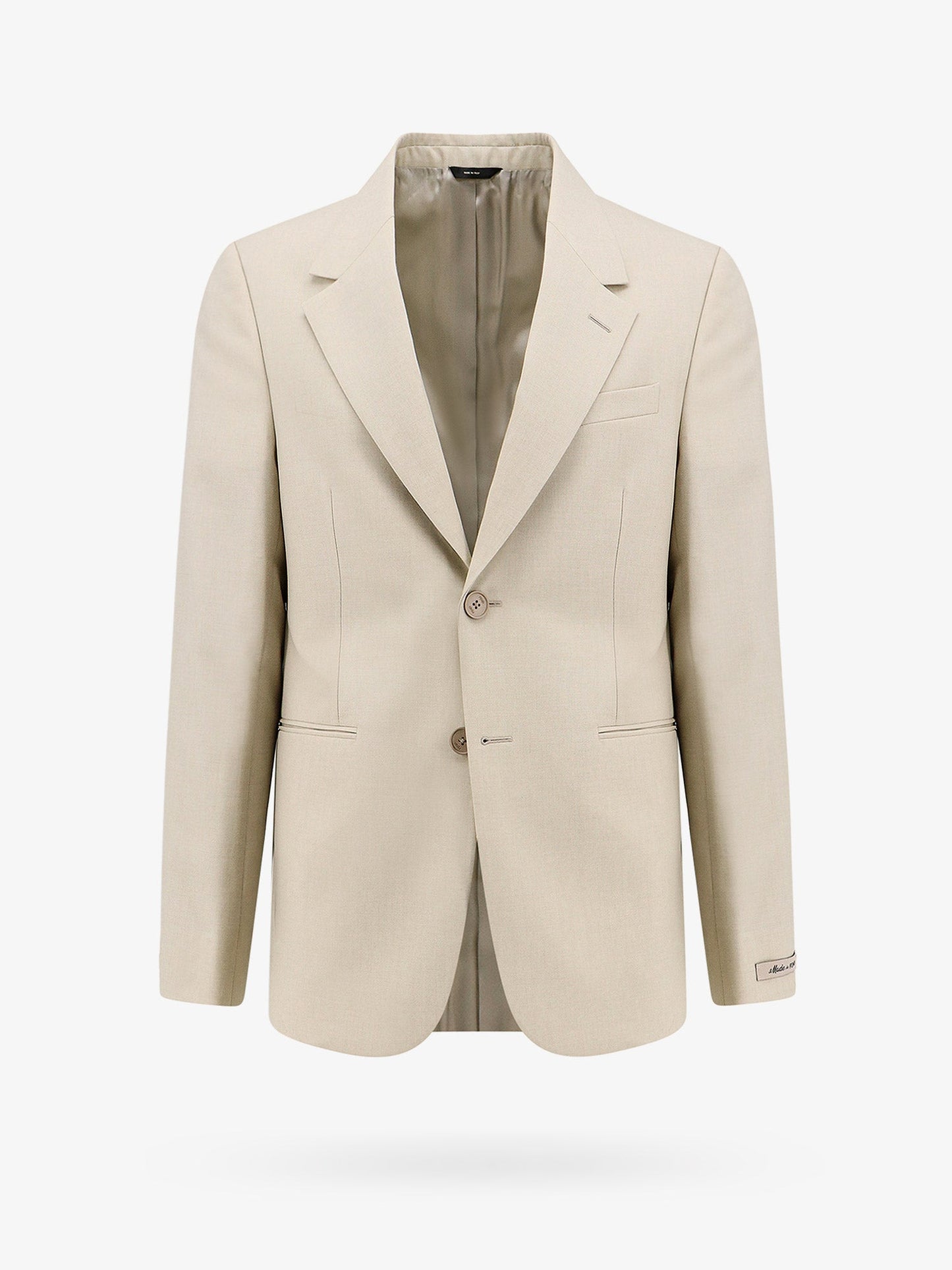 Virgin wool blazer with logoed buttons