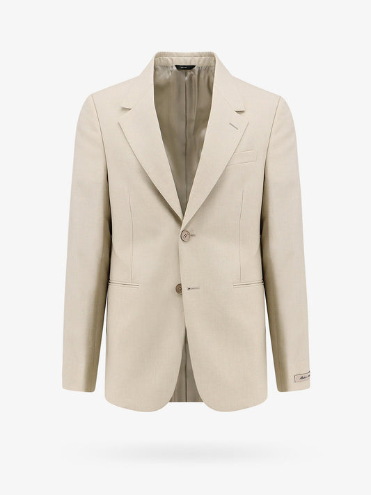Virgin wool blazer with logoed buttons