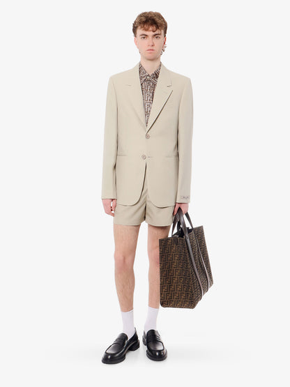 Virgin wool blazer with logoed buttons thumbnail