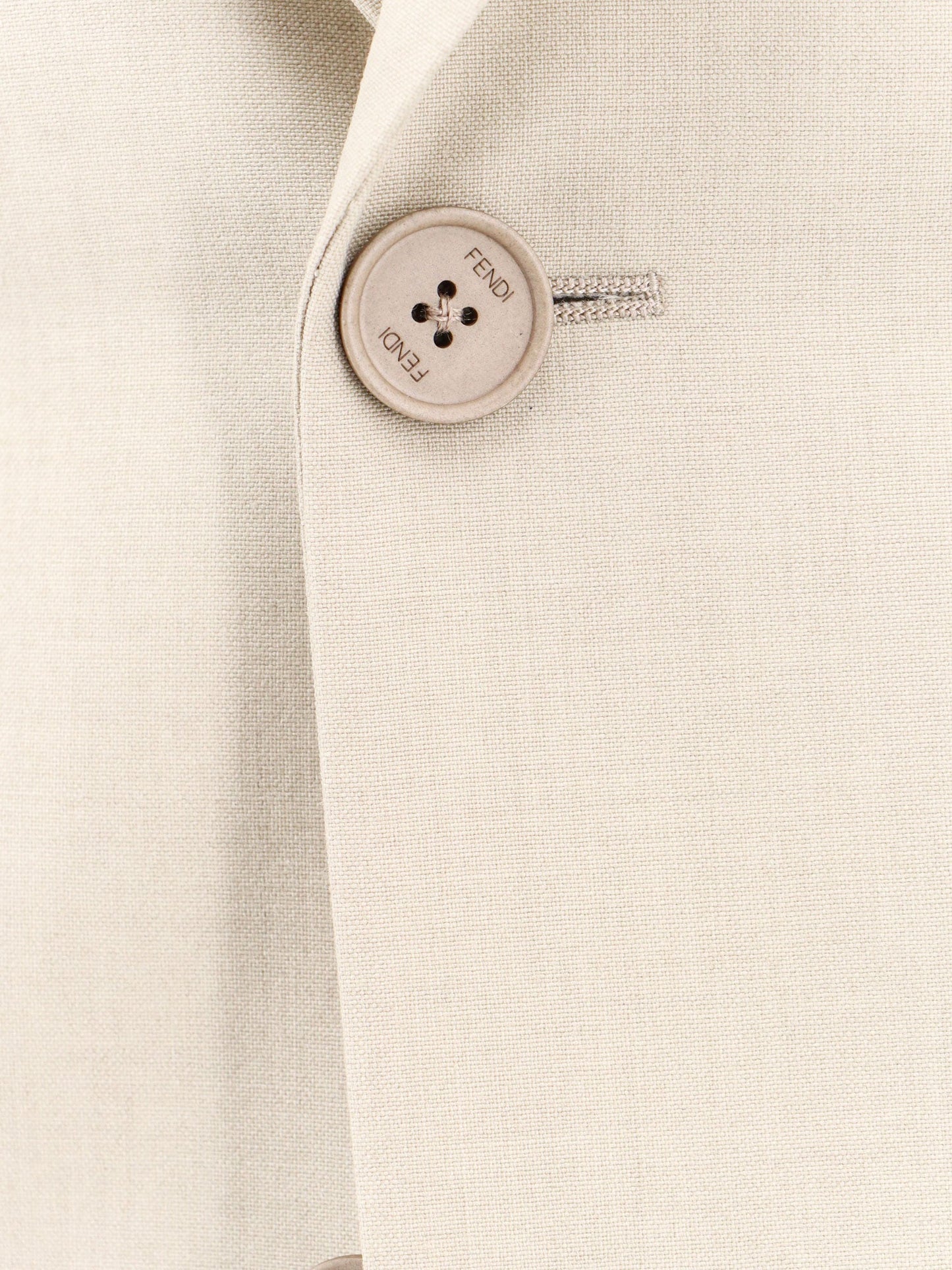 Virgin wool blazer with logoed buttons