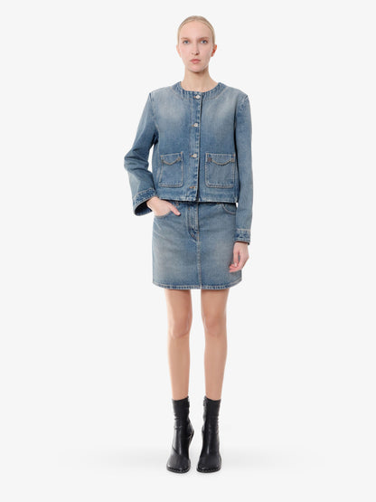 Denim skirt with 4g chain thumbnail