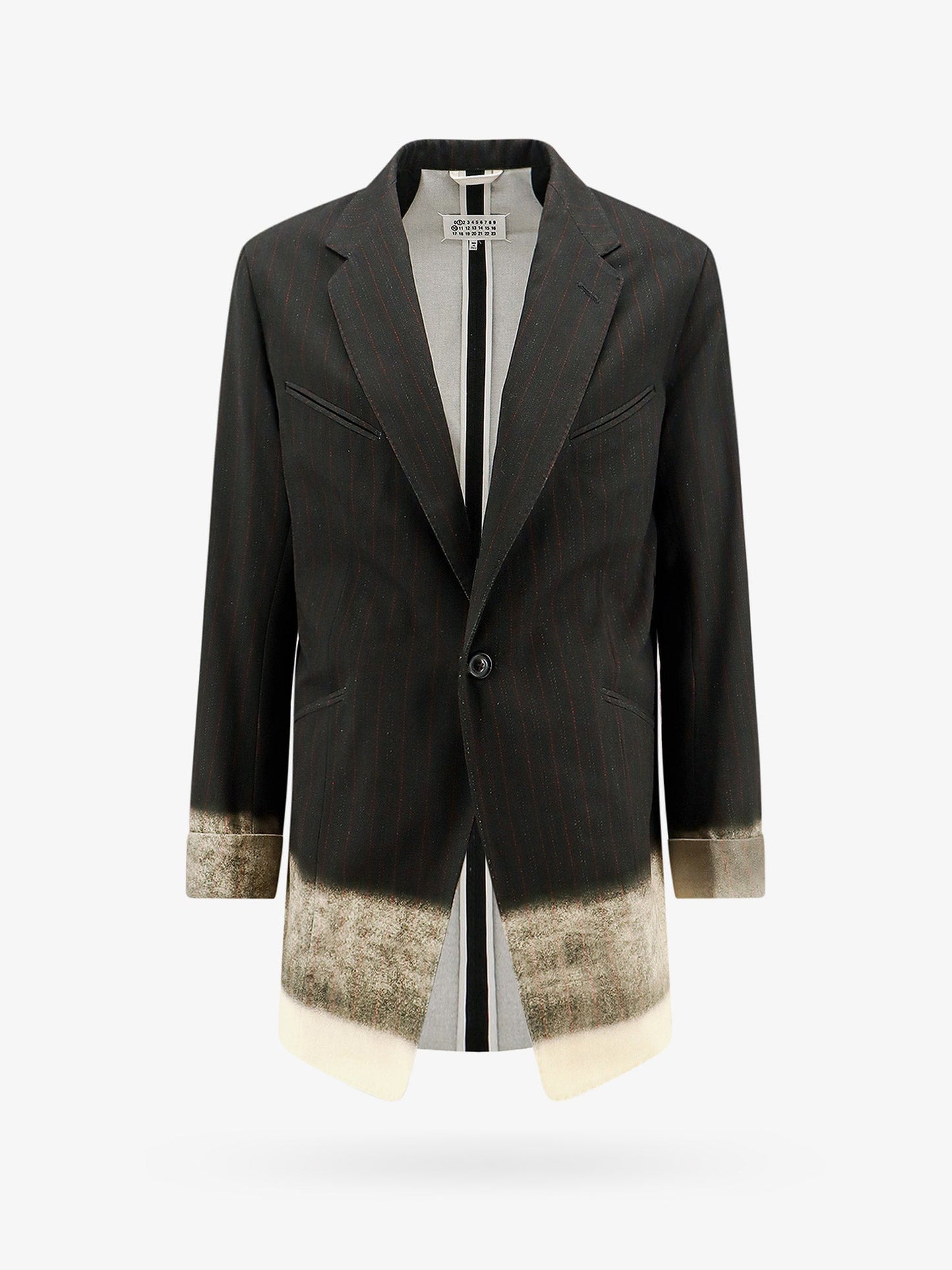 Cotton blazer with pinstriped motif