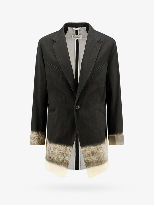 Cotton blazer with pinstriped motif