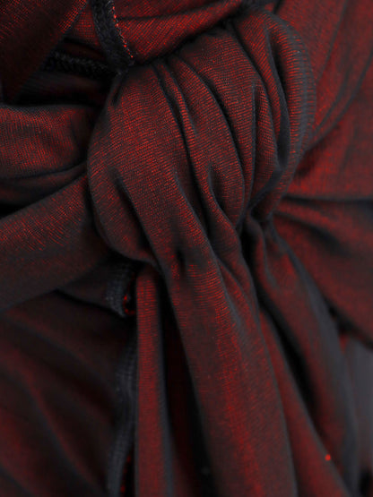 Viscose dress with asymmetric sleeves thumbnail
