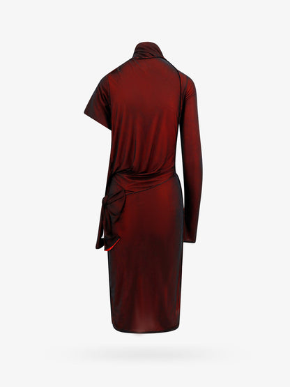 Viscose dress with asymmetric sleeves thumbnail