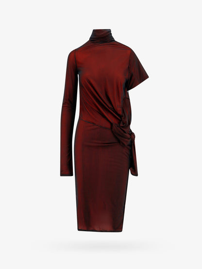 Viscose dress with asymmetric sleeves thumbnail