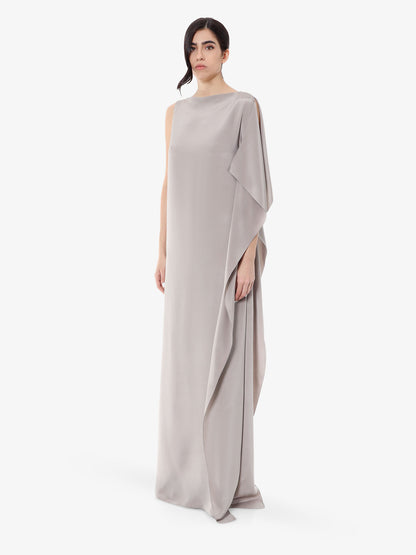 Silk dress with lateral rouches thumbnail
