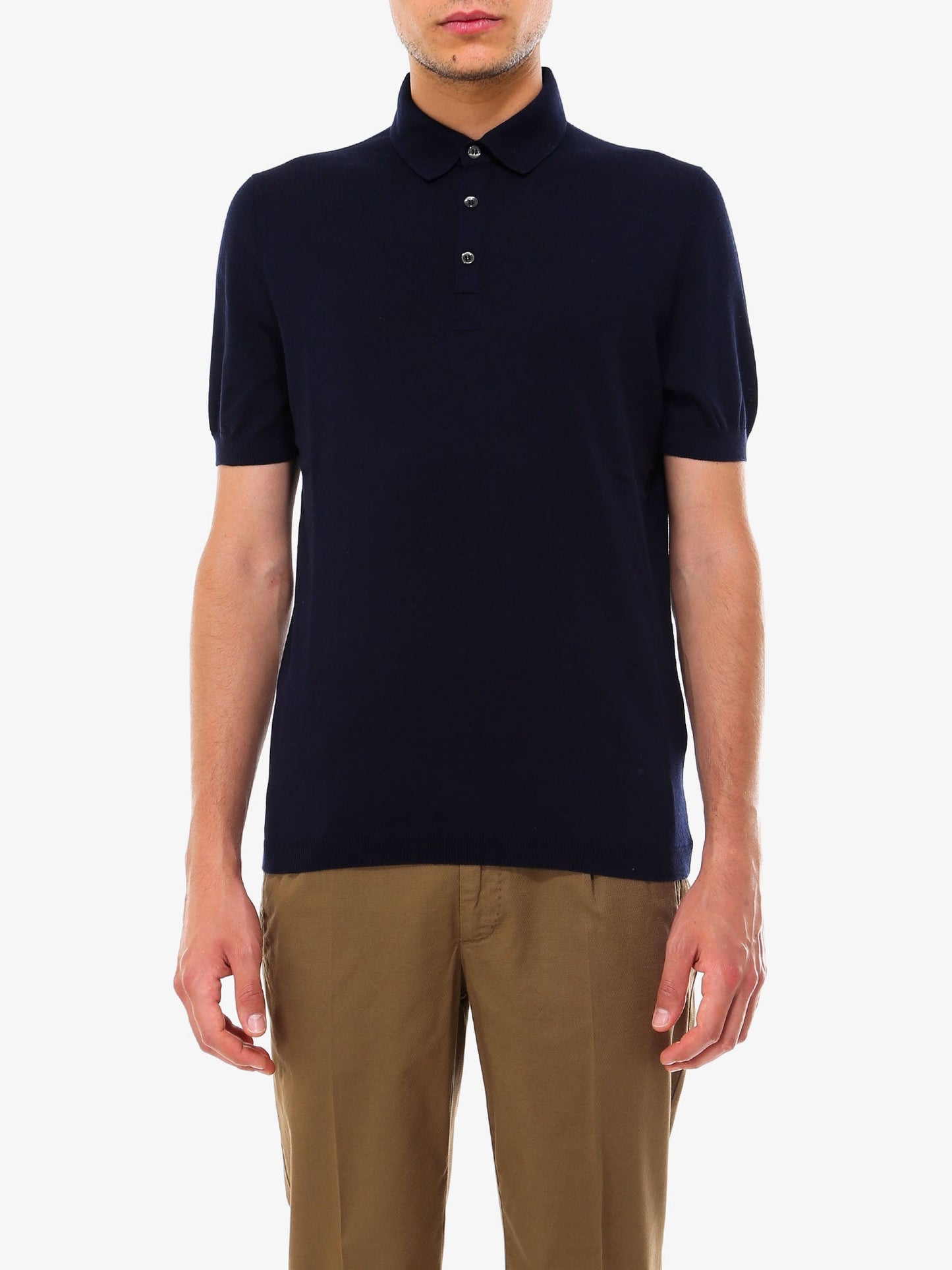 Regular fit cotton polo shirt